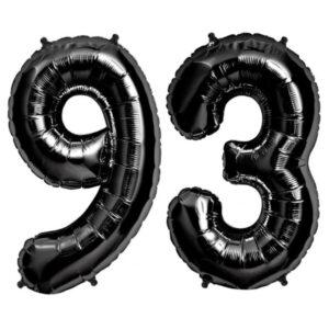 Balon folie cifra aniversare 93 ani ,culori variate, Domi Party & Gifts 17 Balon folie cifra aniversare 93 ani negru black Domi Party Gifts Domi Shop