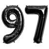 Balon folie cifra aniversare 97 ani ,culori variate, Domi Party & Gifts 23 Balon folie cifra aniversare 97 ani
