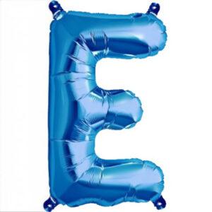 Balon folie litera E Albastru Blue Domi Party Gifts Domi Shop