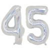 Balon folie cifra aniversare 45 ani ,culori variate, Domi Party & Gifts 22 Balon folie cifra aniversare 45 ani