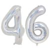 Balon folie cifra aniversare 46 ani ,culori variate, Domi Party & Gifts 22 Balon folie cifra aniversare 46 ani