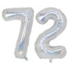 Balon folie cifra aniversare 72 ani ,culori variate, Domi Party & Gifts 23 Balon folie cifra aniversare 72 ani