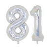 Balon folie cifra aniversare 81 ani ,culori variate, Domi Party & Gifts 22 Balon folie cifra aniversare 81 ani