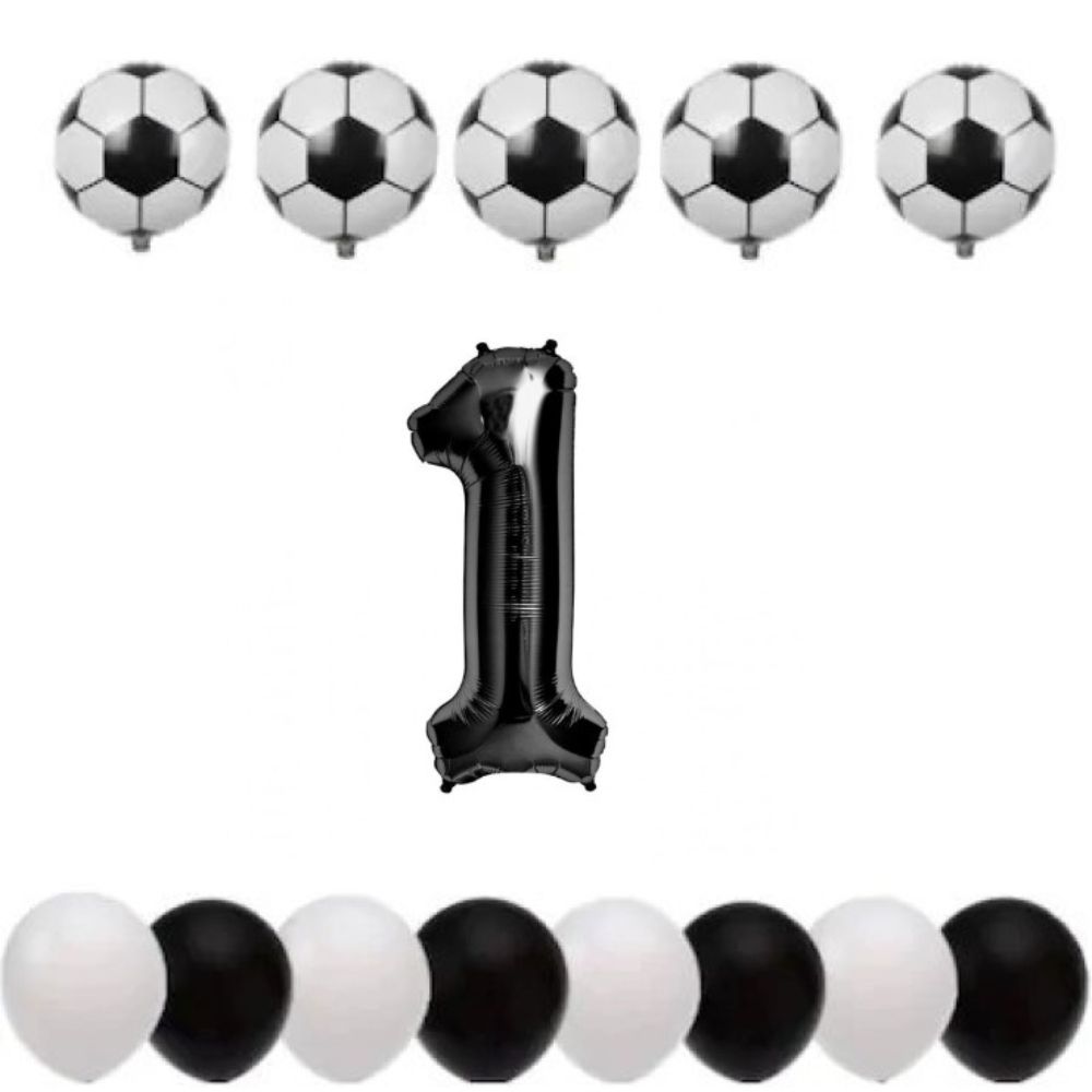 Set baloane tematica fotbal aniversare 1 an 1 Cadou Set baloane tematica fotbal aniversare 1 an