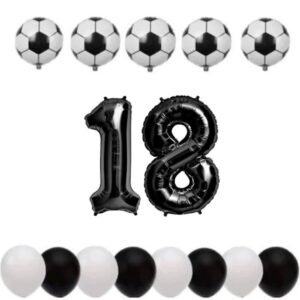 Cadou majorat Set baloane tematica fotbal aniversare 18 ani