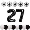 Set baloane tematica fotbal aniversare 27 ani 3 Cadou Set baloane tematica fotbal aniversare 27 ani