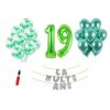 Set baloane La Multi Ani 19 ani, Baloane Latex, Baloane Folie, Baloane Confetti, Pompa 21 set 1 la multi ani verde02 aniversare 19 ani