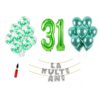 Set baloane La Multi Ani 31 ani, Baloane Latex, Baloane Folie, Baloane Confetti, Pompa 21 set 1 la multi ani verde02 aniversare 31 ani