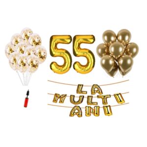 set la multi ani gold auriu aniversare 55 ani