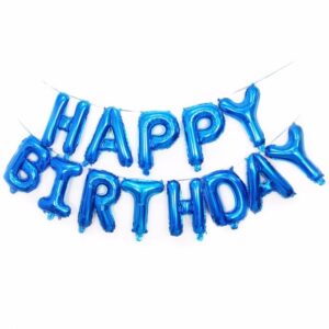 Set baloane folie litere “Happy Birthday” albastru