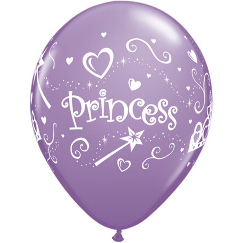 Set 5 baloane de latex, Princess 2 baloane latex 11 inscriptionate printese qualatex 20276 1
