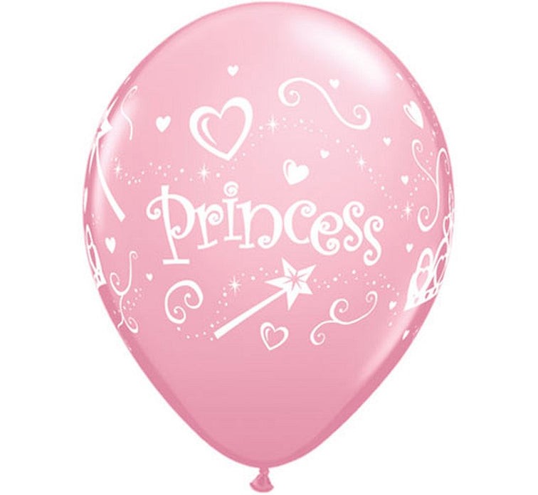 Set 5 baloane de latex, Princess 3 baloane latex 11 inscriptionate printese qualatex 20276 1w