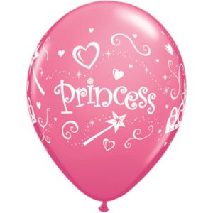 Set 5 baloane de latex, Princess 7 baloane latex 11 inscriptionate printese qualatex 20276